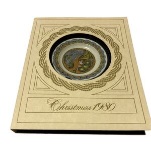 Franklin Porcelain Christmas 1980 Miniature Collector Plate by Maureen Jensen